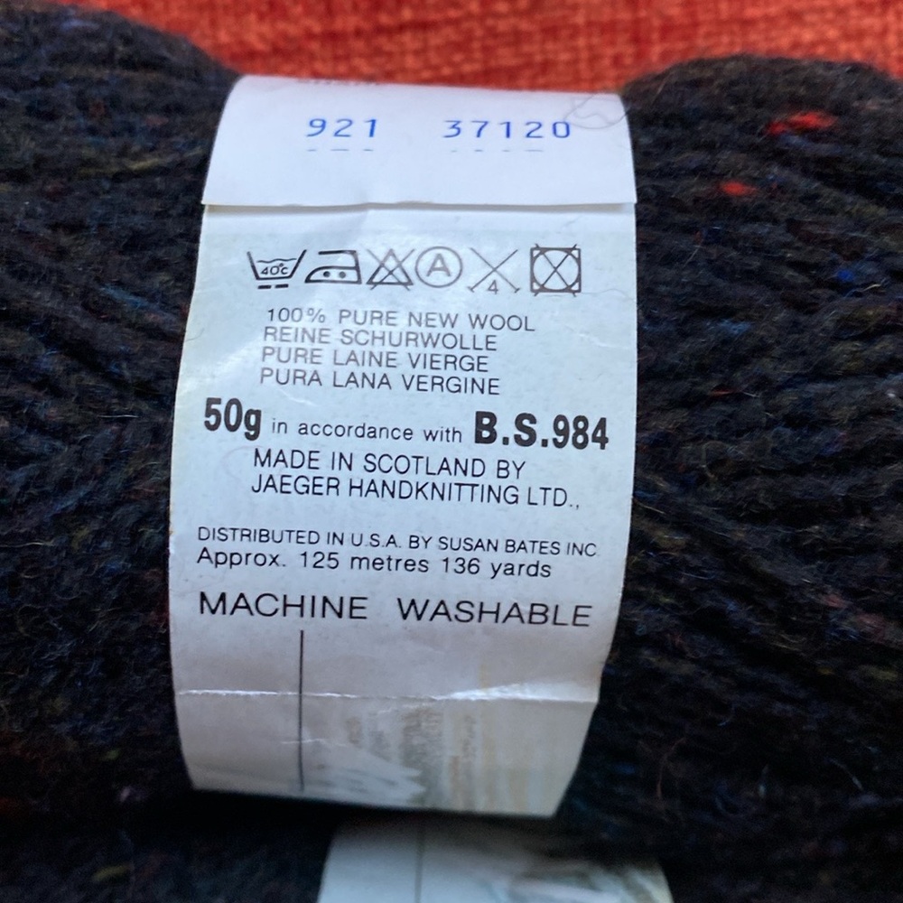 VTG JAEGER Twill DK 100% Pure New Wool Scotland Tweed Yarn Skien - Picture 5 of 6